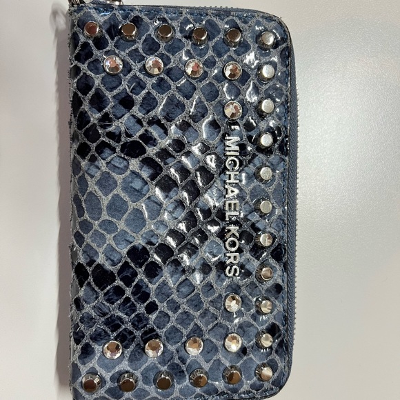 Michael Kors Leather Selma Jewel Studded Satchel w/Matching Wallet & Dust Bag - Picture 6 of 10